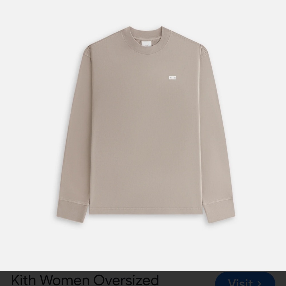 Kith Long-Sleeve Crewneck Shirt Color Quicksand - Picture 2 of 11